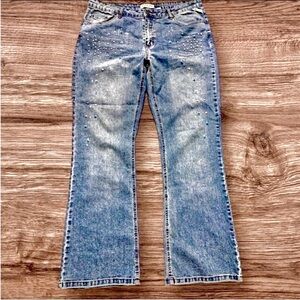Zana Di Jeans Women’s Size 18 Bootcut Blue Embellished Mid Wash Denim Jeans
